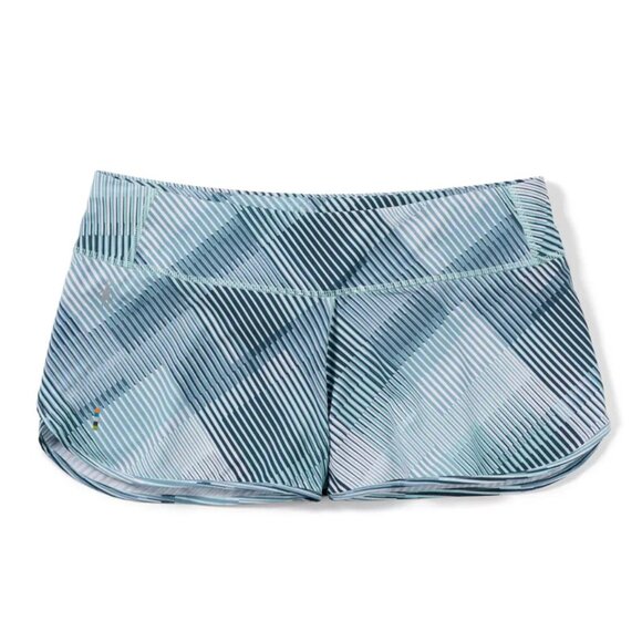 Smartwool Blue Striped Merino Sport Lined Shorts - Picture 1 of 8